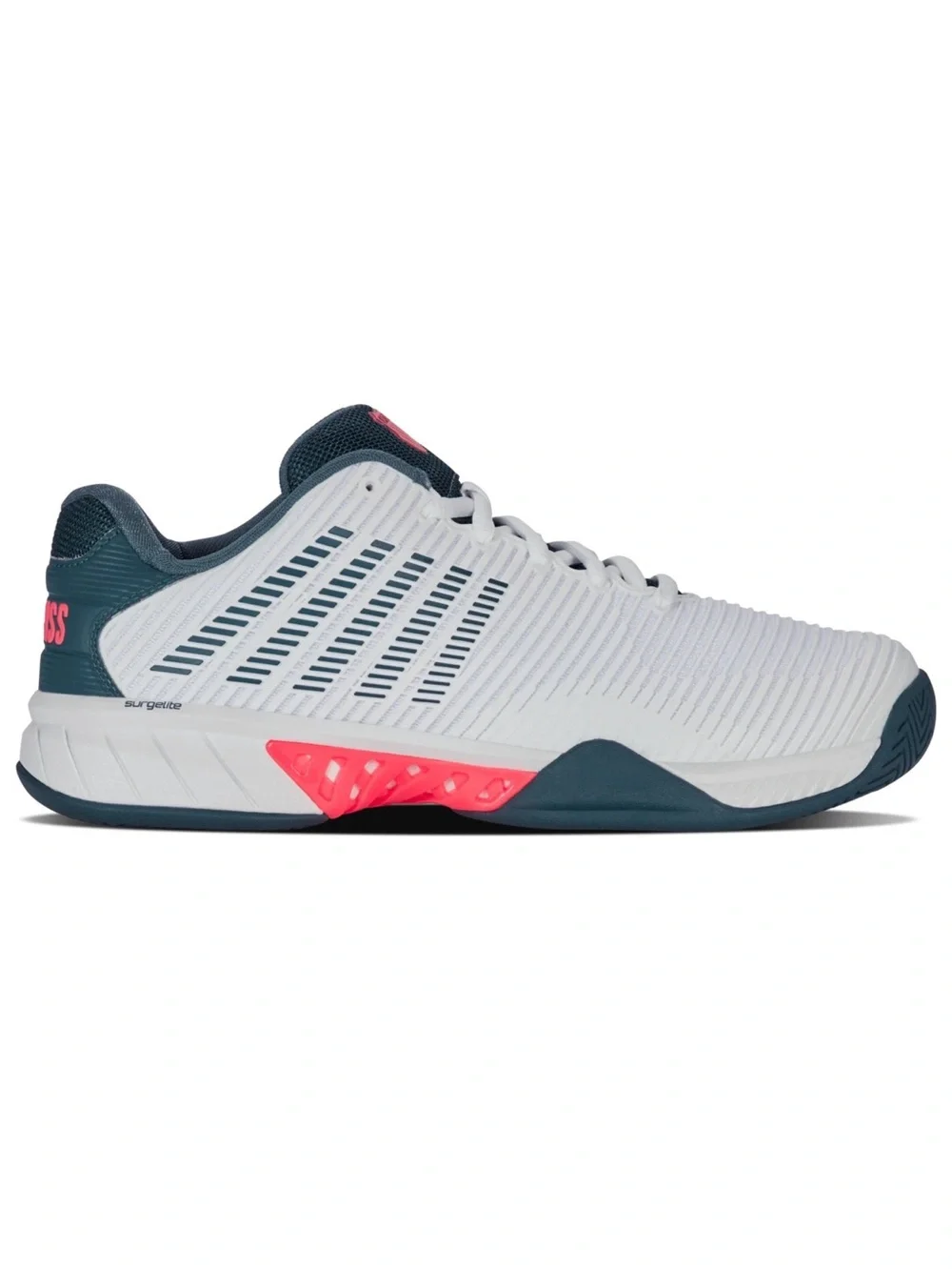 K-Swiss Hypercourt Express 2 Tennis Shoes Men’s 9.5 White Blue Pink - Picture 1 of 12